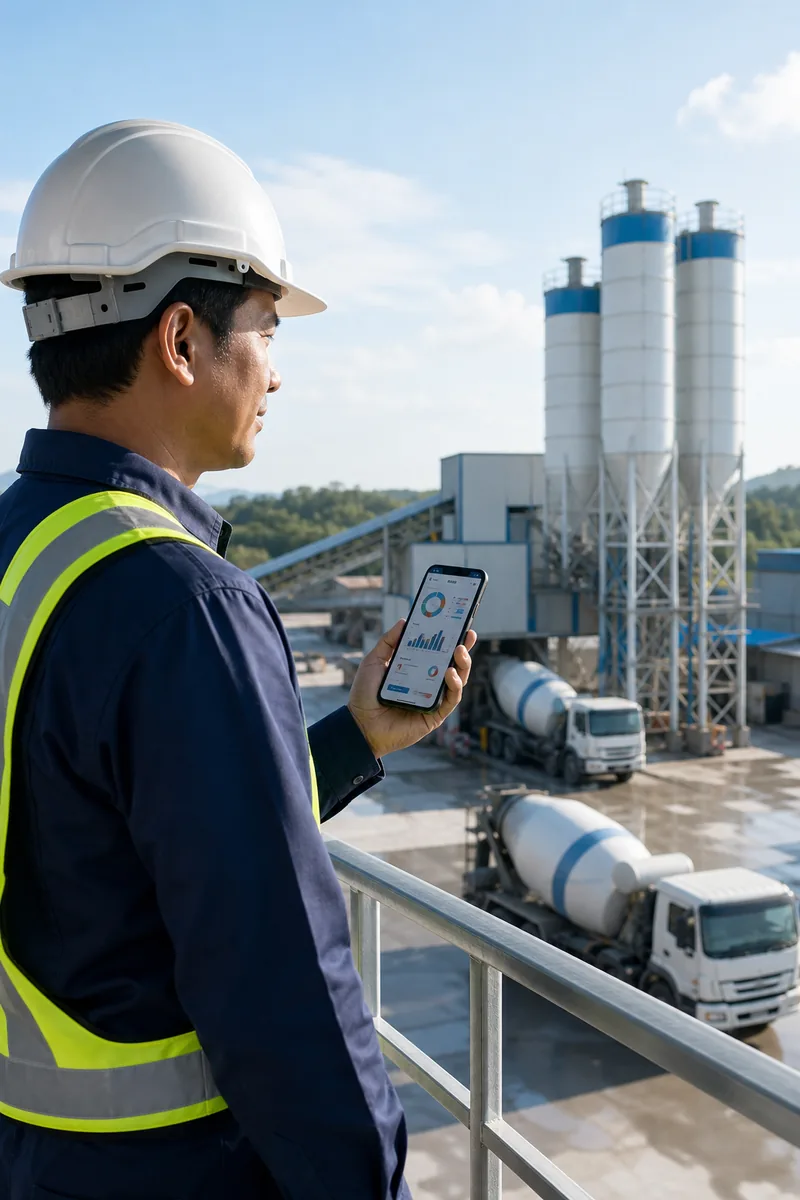 Plant operator using a connected tablet