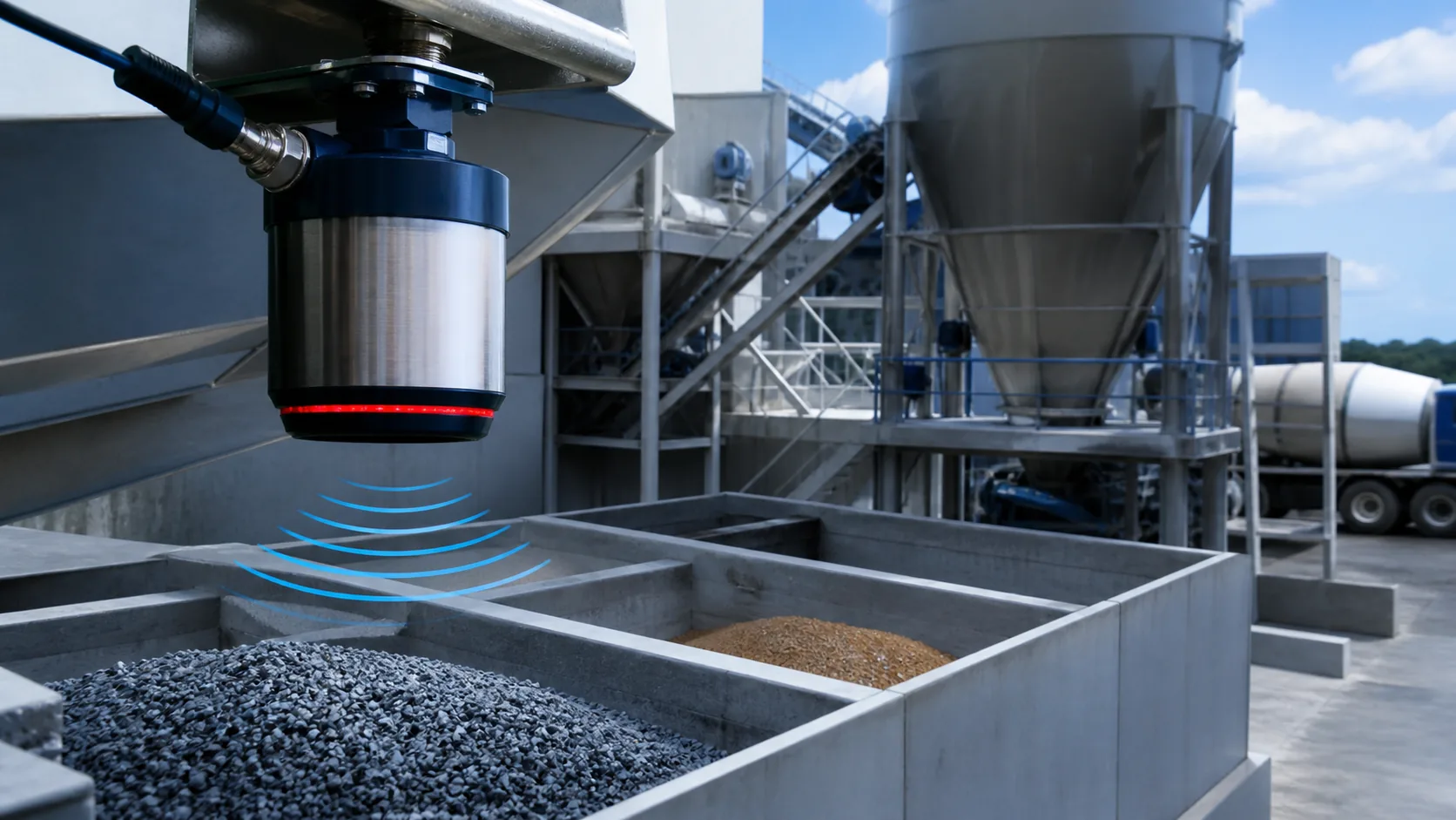 Moisture sensor monitoring aggregate